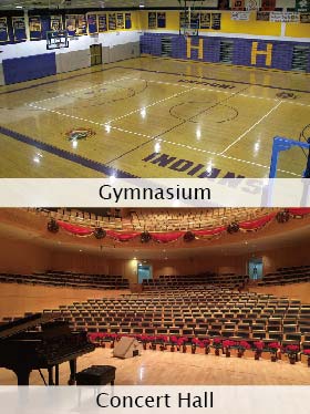 Gyms & Concert Halls