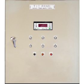 Front of power panel with panel meters